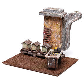 Ambientazione apicoltore 15x15x15 cm per presepe di 10 cm 