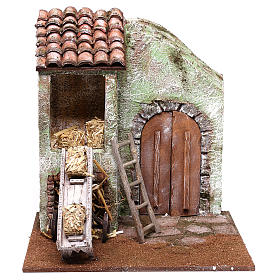 Barn 25x25x20 cm for Nativity scene of 12 cm