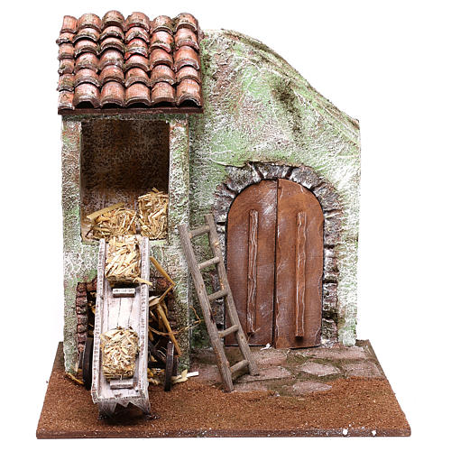 Barn 25x25x20 cm for Nativity scene of 12 cm 1