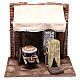 Miniature barber shop 20x20x15 cm, for 10 cm nativity s1