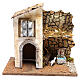 Miniature house with fountain and sheep, 11 cm nativity s1