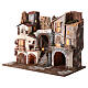Village with staircase, lights and stable Nativity scenes 8 cm s2