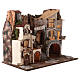 Lighted village with stairs and stable, for 8 cm nativity s3