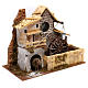 Nordic farmhouse with working mill and donkey Nativity scenes 9 cm s3