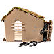 Wooden hut with working side waterfall Nativity scene 14 cm s4