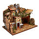 Rustic nativity village with house and working wind mill, 9 cm s3