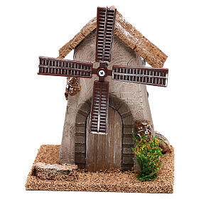 Windmühle für Krippe, 20x15x10 cm