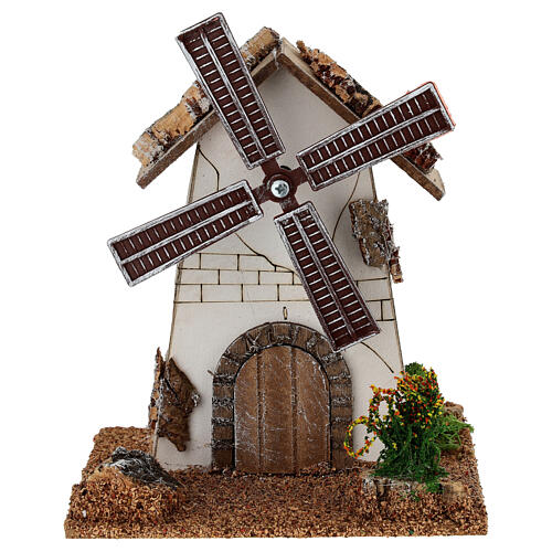 Mulino a vento 20x15x10 cm ambientazione presepe 4-6 cm 1