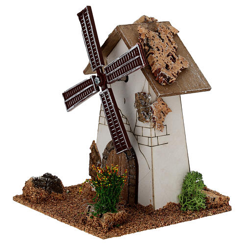 Mulino a vento 20x15x10 cm ambientazione presepe 4-6 cm 2