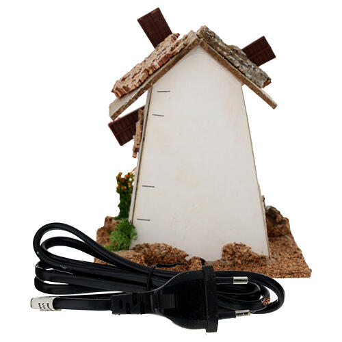 Mulino a vento 20x15x10 cm ambientazione presepe 4-6 cm 4
