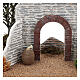Miniature arch with wall 15x25x15 cm, 8-10 cm nativity s2
