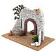 Miniature arch with wall 15x25x15 cm, 8-10 cm nativity s3