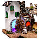 House with lighted farm 25x35x30 cm, 8 cm nativity (low volt.) s3