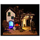House with lighted farm 25x35x30 cm, 8 cm nativity (low volt.) s2