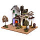 House with lighted farm 25x35x30 cm, 8 cm nativity (low volt.) s4