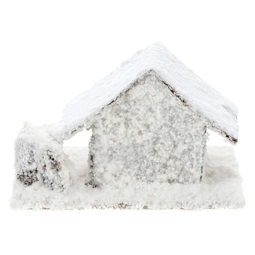 4 miniature houses with snow 10x10x10 cm, for 3-4 cm nativity 5