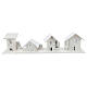 4 miniature houses with snow 10x10x10 cm, for 3-4 cm nativity s1