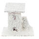4 miniature houses with snow 10x10x10 cm, for 3-4 cm nativity s4