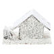Conjunto 4 casinhas nevadas 10x10x10 cm para presépio com figuras de 3-4 cm de altura média s5