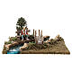 Odcinek rzeki do szopki z mostem i staruszkiem, 11,5x26x18cm, dla szopek 8-10 cm s1