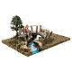 Odcinek rzeki do szopki z mostem i staruszkiem, 11,5x26x18cm, dla szopek 8-10 cm s4