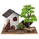 House with tree 10x15x10 cm, 3-4 cm nativity s1