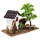Chatka z drzewem, 10x15x10 cm, do szopki 3-4 cm s4