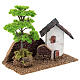 House with brick wall tree 15x15x10 cm, 3-4 cm nativity s4
