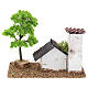 Miniature house with tower 10x15x10 cm, for 3-4 cm nativity s5