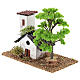 Miniature house with tower 10x15x10 cm, for 3-4 cm nativity s3