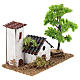Miniature house with tower 10x15x10 cm, for 3-4 cm nativity s4