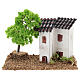 House with 2 towers and tree 10x15x10 cm, for 3-4 cm nativity s1