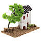 House with 2 towers and tree 10x15x10 cm, for 3-4 cm nativity s4