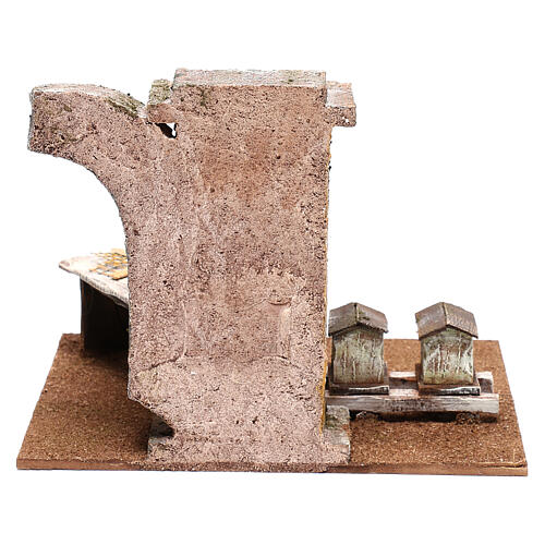 Szene eines Bienenstocks mit Imker für Krippe 12 cm 4