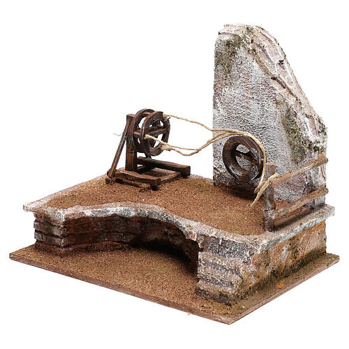 Szene eines Seilers mit Leiter für eine Krippe von 12 cm 2