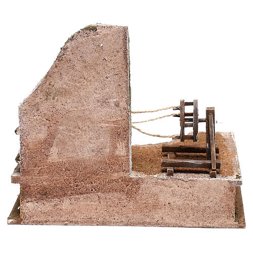 Szene eines Seilers mit Leiter für eine Krippe von 12 cm 4