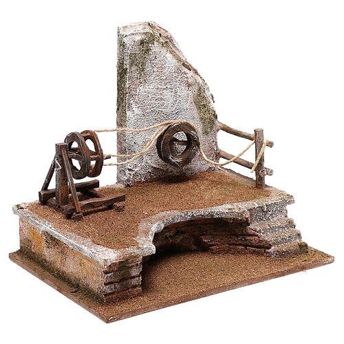 Rope maker setting with 12 cm nativity scene ladder 3