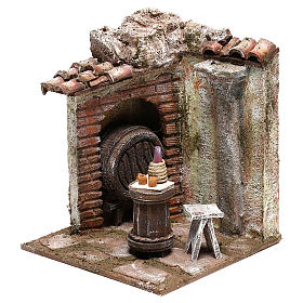 Cenário taverna 15x15x15 cm para presépio com figuras de 10 cm de altura média