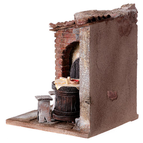 Wirtshausszene, Krippenszenerie, für 12 cm Krippe, 20x20x20 cm 2