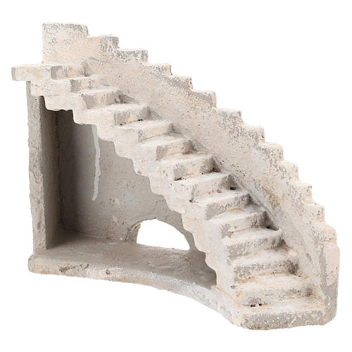 Curved staircase for Neapolitan Nativity Scene of 8 cm 3