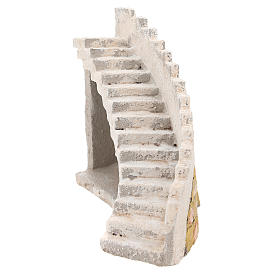 Escalier courbé pour crèche napolitaine de 8 cm