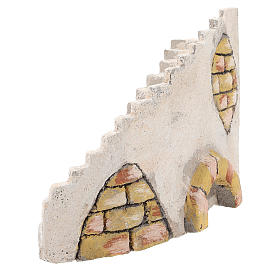 Escada curva para presépio napolitano com figuras de 8 cm de altura média