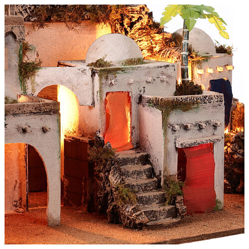 Borgo in stile arabo con tenda per presepe napoletano di 10-12 cm 2