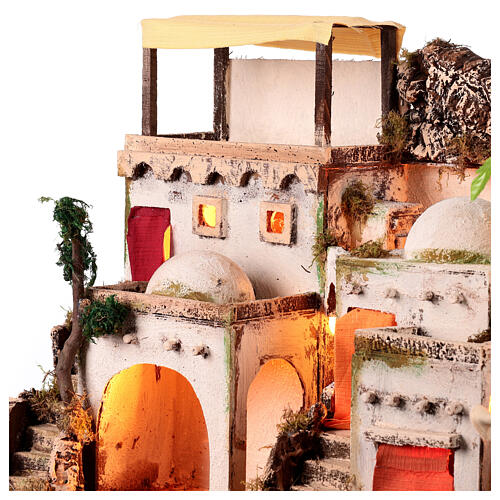 Borgo in stile arabo con tenda per presepe napoletano di 10-12 cm 6