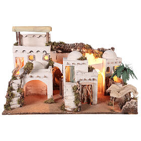 Arabian style village with tent for Neapolitan nativity scene of 10-12 cm