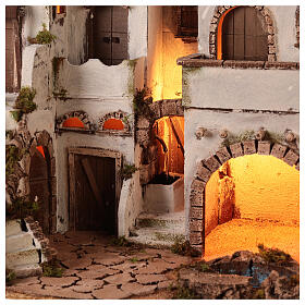 Borgo in stile arabo con oasi per presepe napoletano di 10 cm