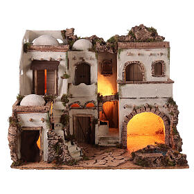 Village in Arab-style with oasis, 10 cm Neapolitan nativity