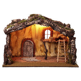 Capanna 55x70x40 cm per presepe napoletano di 12-16 cm
