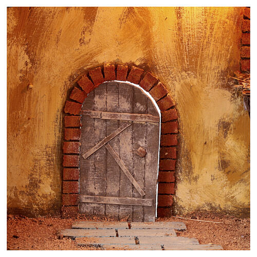 Cabana 55x70x40 cm para presépio napolitano com figuras de 12-16 cm de altura média 4