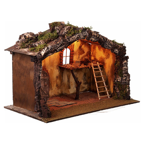 Stable for 12-16 cm Neapolitan Nativity scene 55x70x40 cm 5